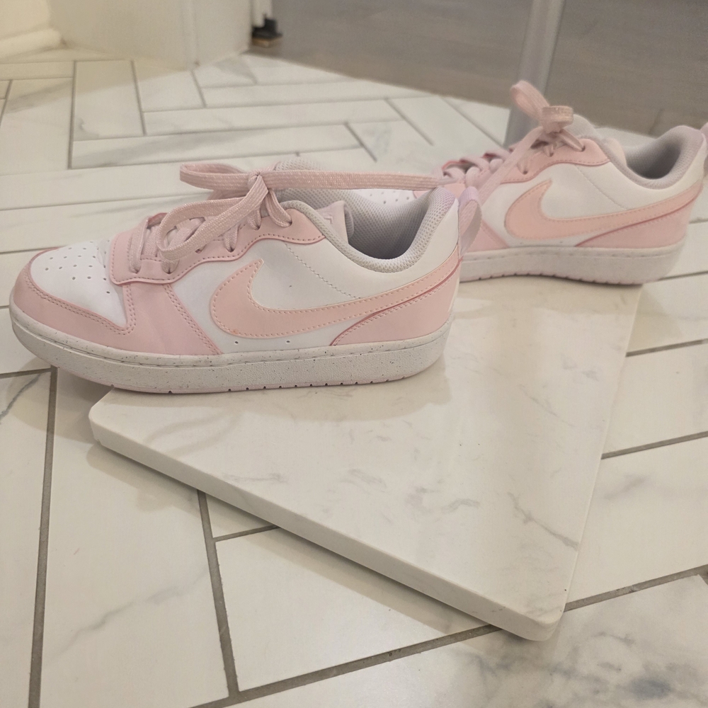 Nike Pink and White Sneakers